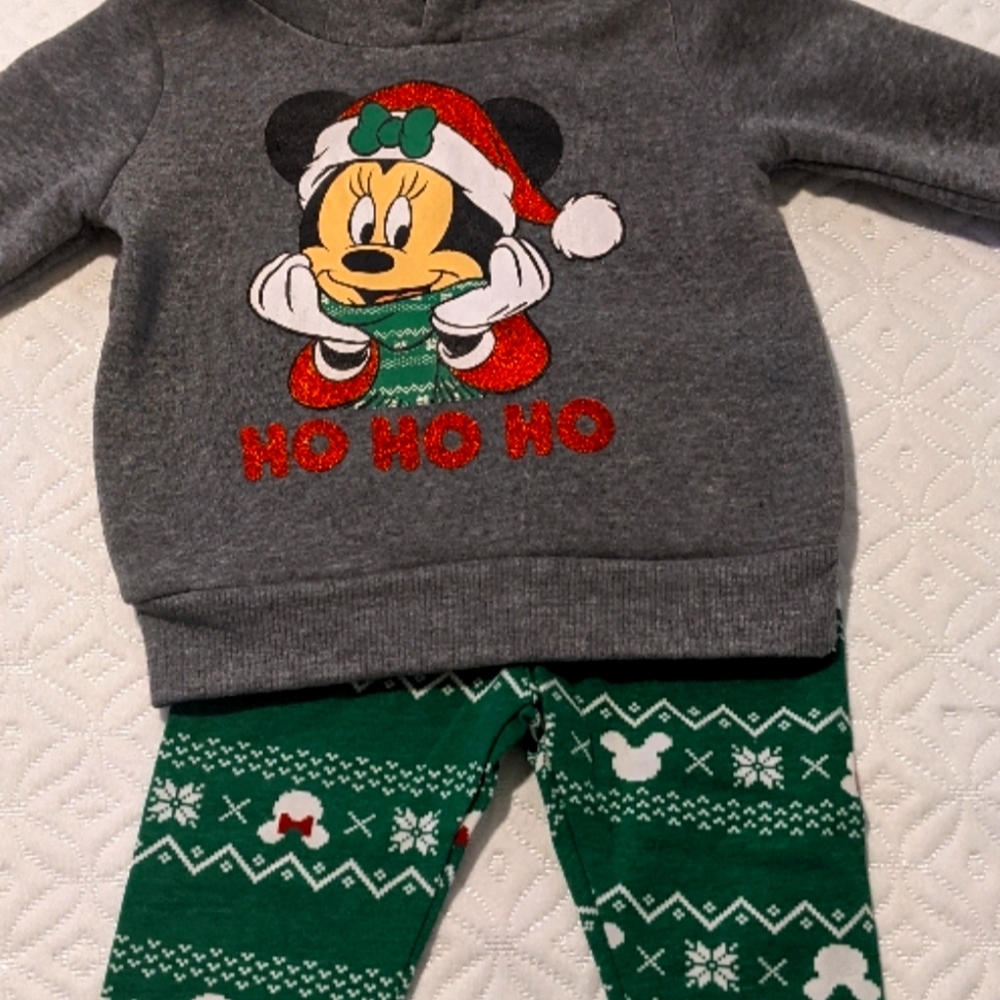 Mickey mouse Christmas sweater with bottoms.
